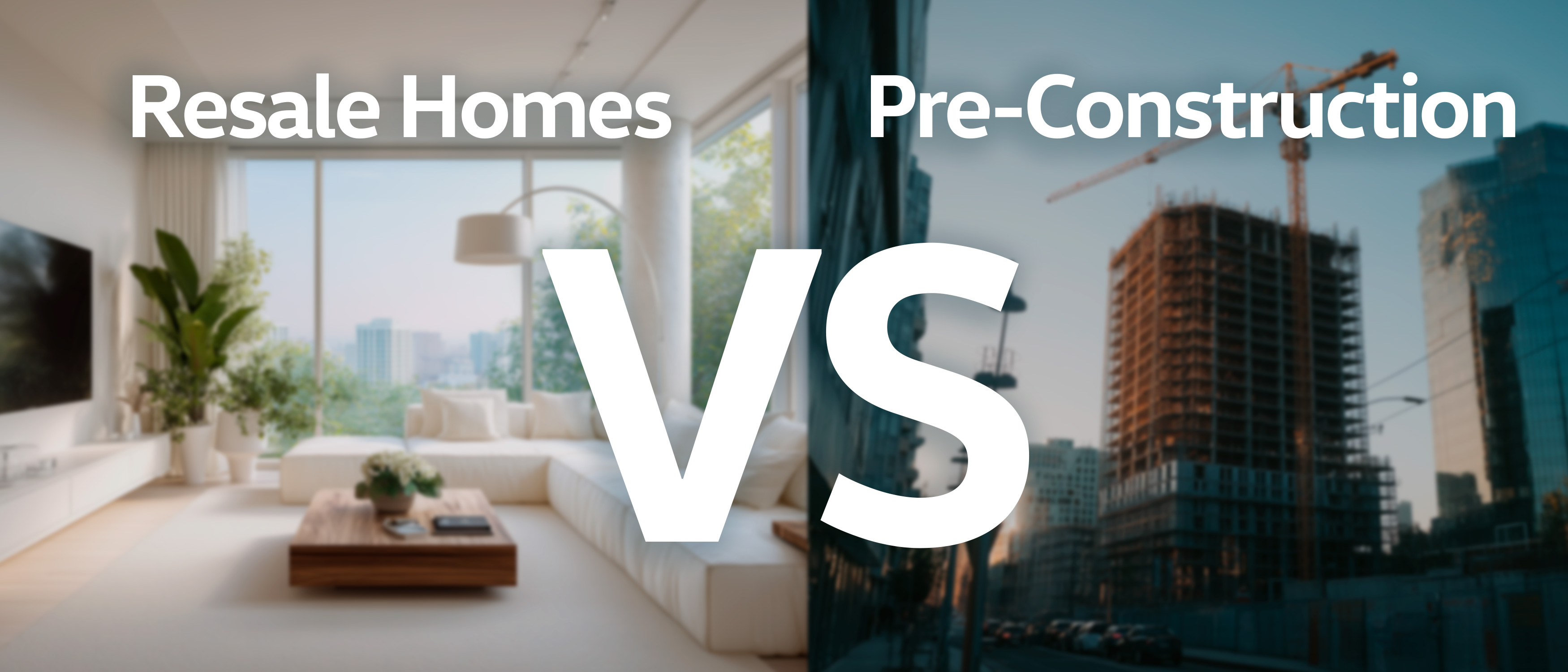 Pre construction vs resale homes comparison Canada